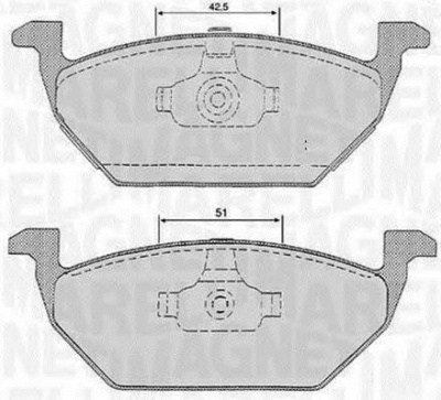MAGNETI MARELLI 363916060134 -  Комплект тормозных колодок, дисковый тормоз